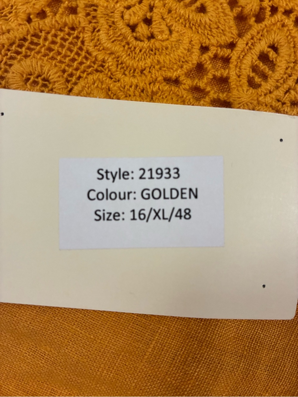Terzo Millennio 100% Linen Made in Italy Modern  ALine Dress Golden SZ XL NWT - Picture 3 of 8